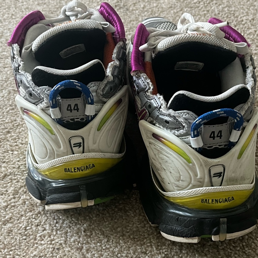 Balenciaga Purple and Yellow Accented Sneakers